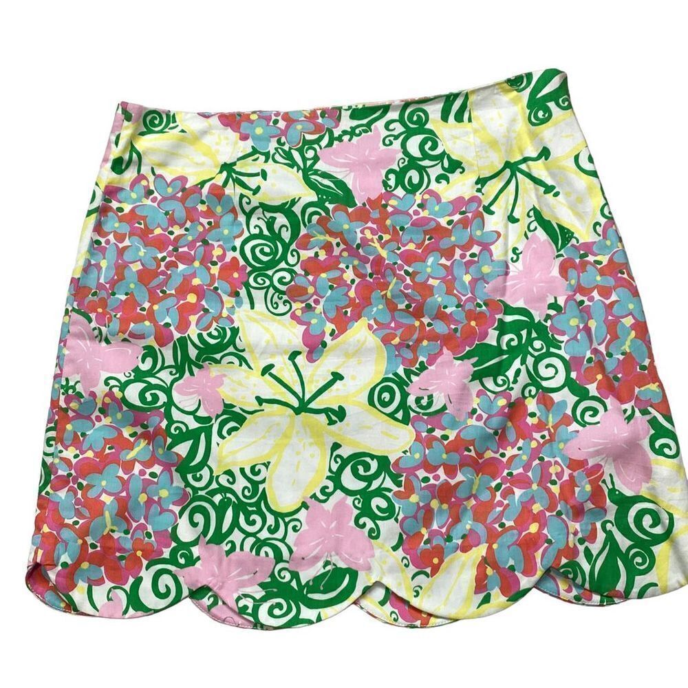 Lilly Pulitzer‎ Mariposa Callie Scalloped Edge Skirt 8